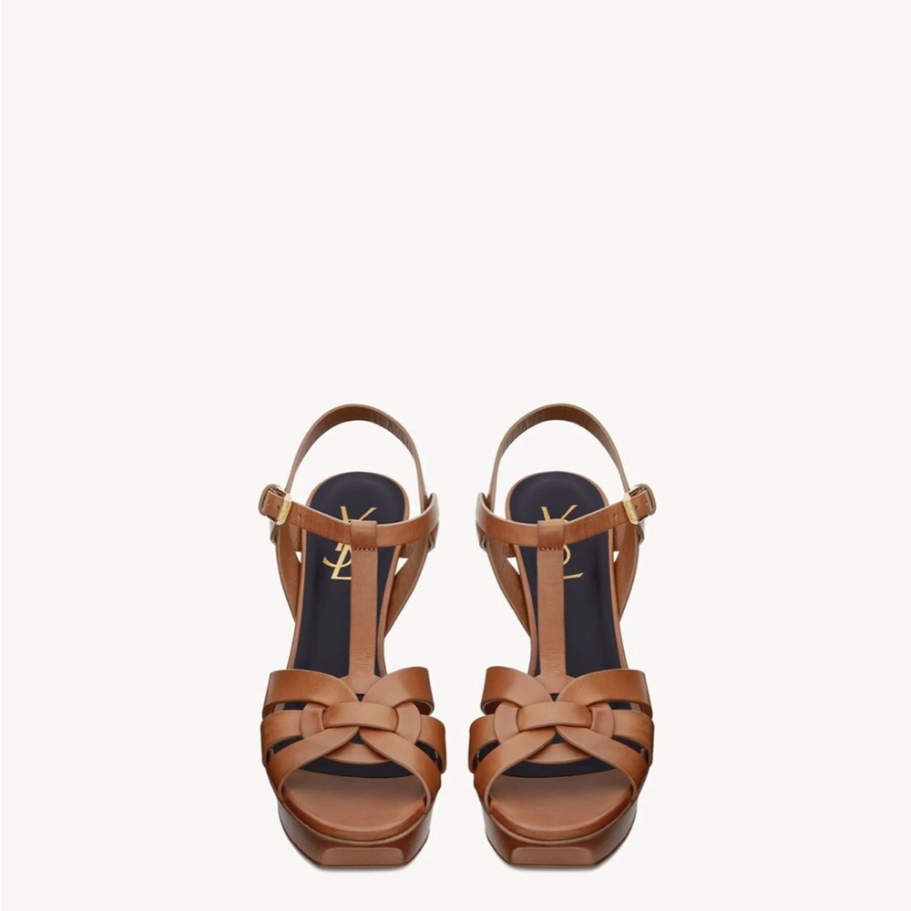 Yves Saint Laurent Tan Leather Sandals